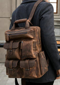 Load image into Gallery viewer, The Shelby Backpack | Handmade Genuine Leather Backpack - BagNook