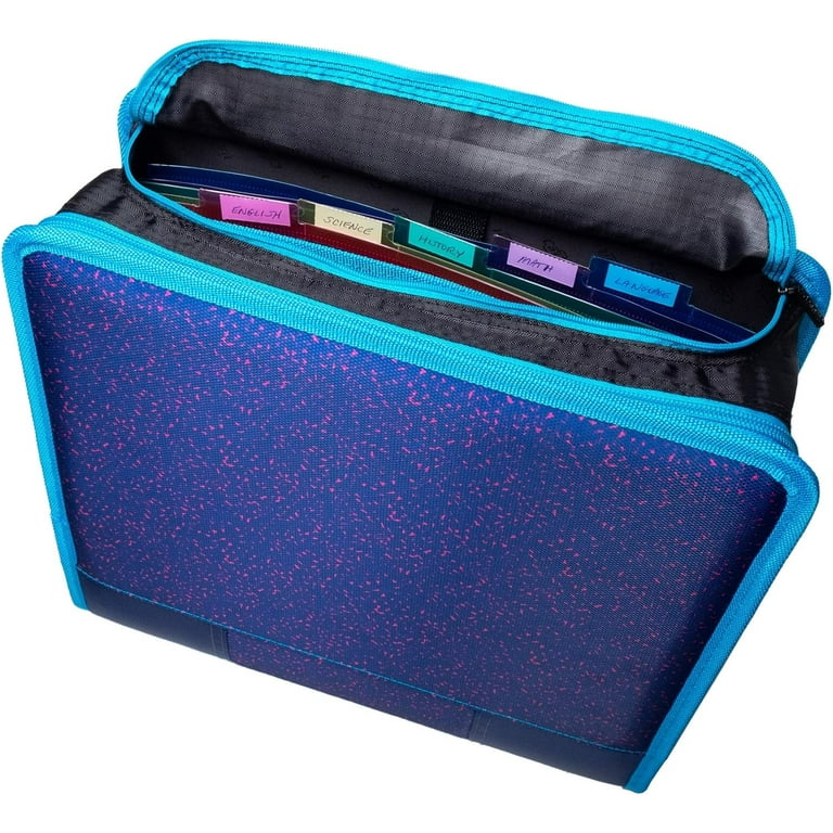 The Mighty Zip Tab Monster -3 Inch Zipper Binder w/ removeable file folder - Purple - BagNook