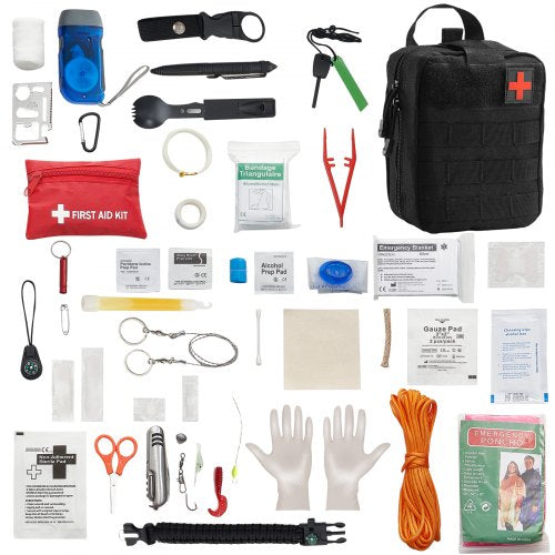 Survival First Aid Kit - 250pc for Camping & Home