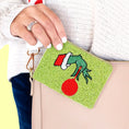 Load image into Gallery viewer, Grinchmas Beaded Coin Purse by Viv & Lou® - BagNook