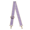 Load image into Gallery viewer, Lilac Greek Key Crossbody Strap by Viv & Lou® - BagNook