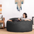 Load image into Gallery viewer, Jaxx Saxx 5 Ft Large Bean Bag, Black - BagNook