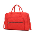 Load image into Gallery viewer, (orange)Jayla Solid Quilted Cotton Duffel Bag by Mia K - BagNook