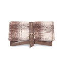 Load image into Gallery viewer, (brown)Koumei Wristlet w/Snap, Faux Shearling by Mia K - BagNook