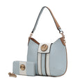 Load image into Gallery viewer, (light blue)Torri Hobo Shoulder Bag with Wallet by Mia K - BagNook