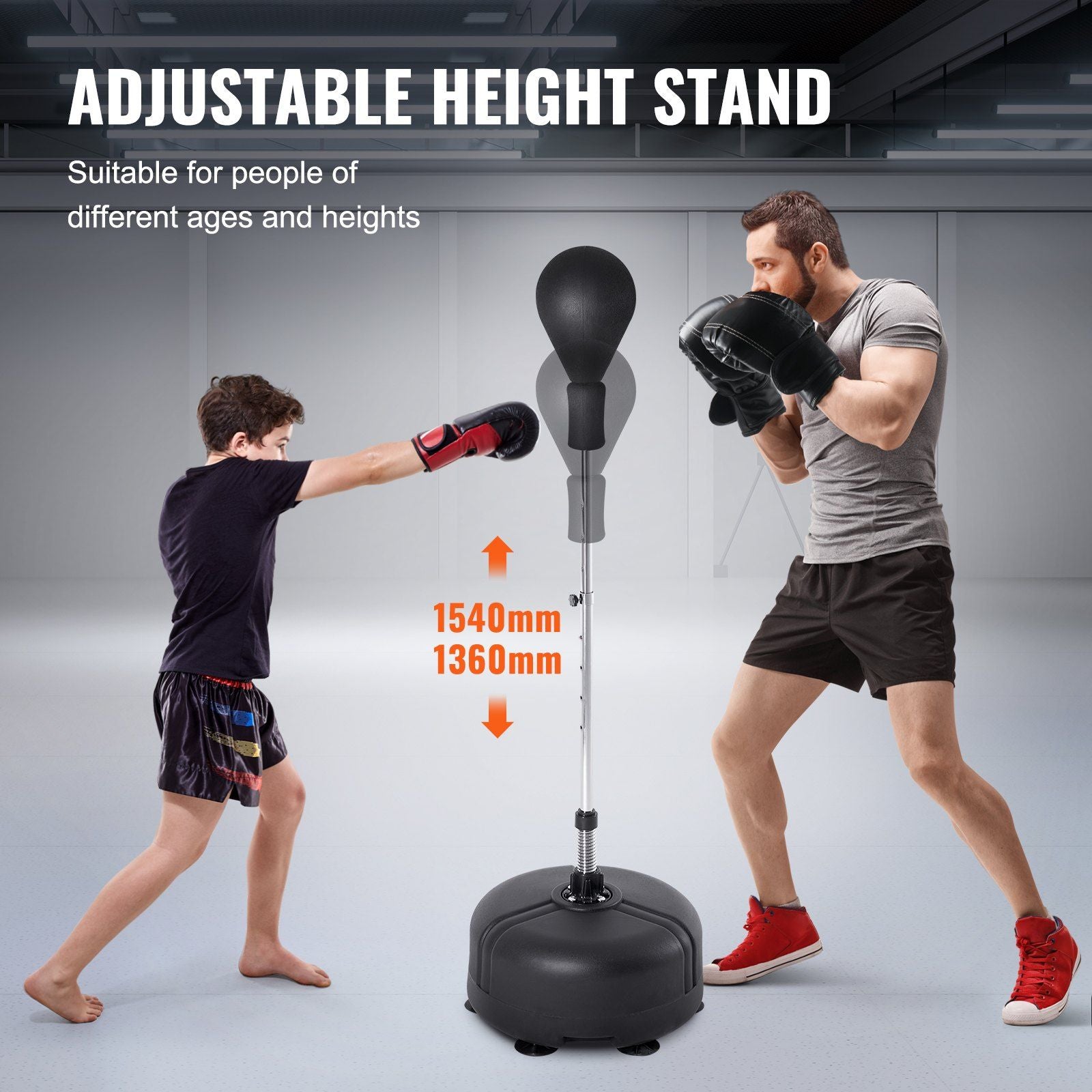 VEVOR Reflex Boxing Bag Teens & Adults - Height Adjustable - BagNook