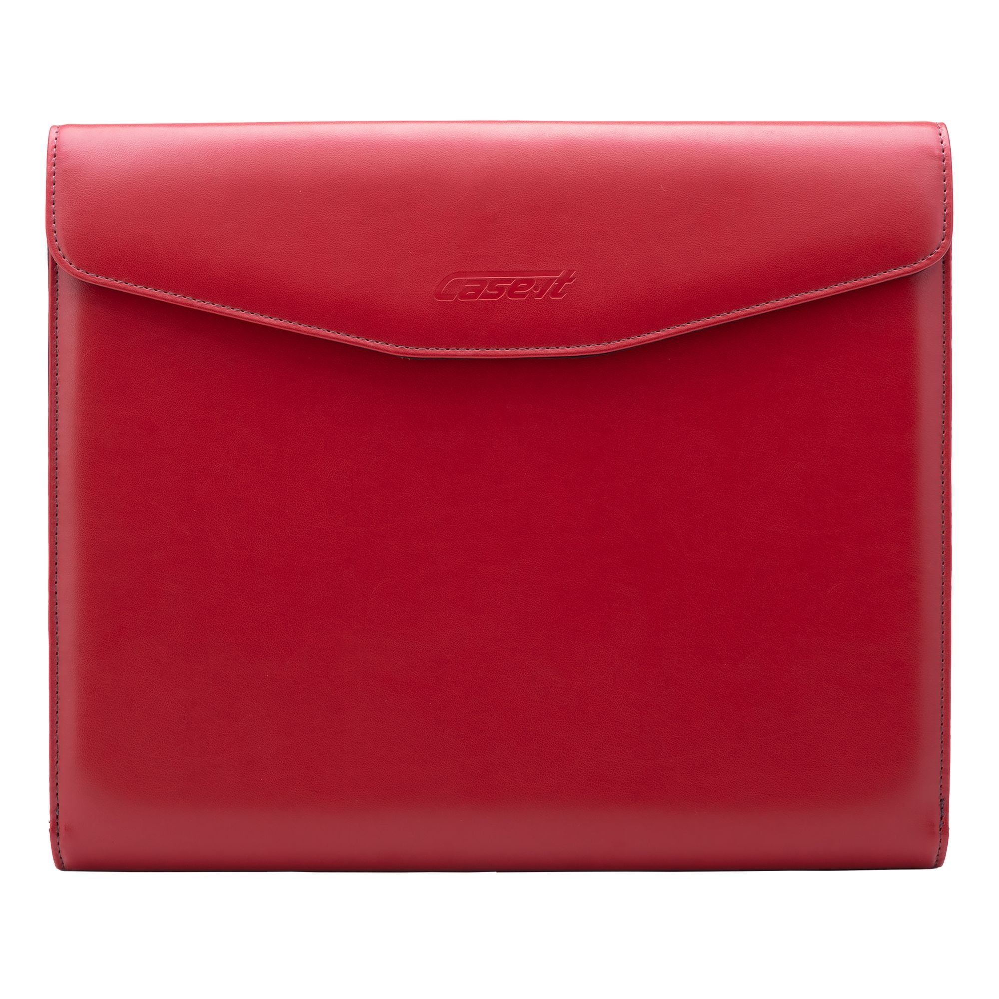 (red)The V.P Pro Faux Leather Tri Fold Padfolio - It fits a tablet! - BagNook