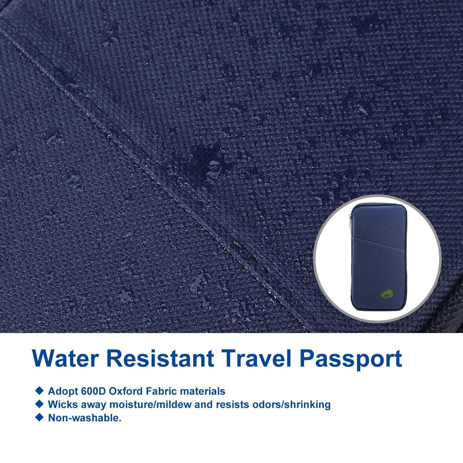 (royal blue)Travel Passport Wallet 12Cells - BagNook