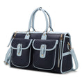 Load image into Gallery viewer, (navy)Genevieve Duffel Color Block by Mia k - BagNook