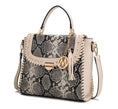 Load image into Gallery viewer, (beige)Lilli Satchel Vegan Leather Handbag by Mia k - BagNook