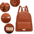 Load image into Gallery viewer, (brown)Dimitria Quilted Daypack by Mia K - BagNook