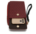 Load image into Gallery viewer, (burgundy)Mala Phone Wallet Vegan Leather Crossbody Bag by Mia k - BagNook