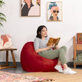 Load image into Gallery viewer, Jaxx Saxx 3 ft Round Bean Bag - Cinnabar - BagNook