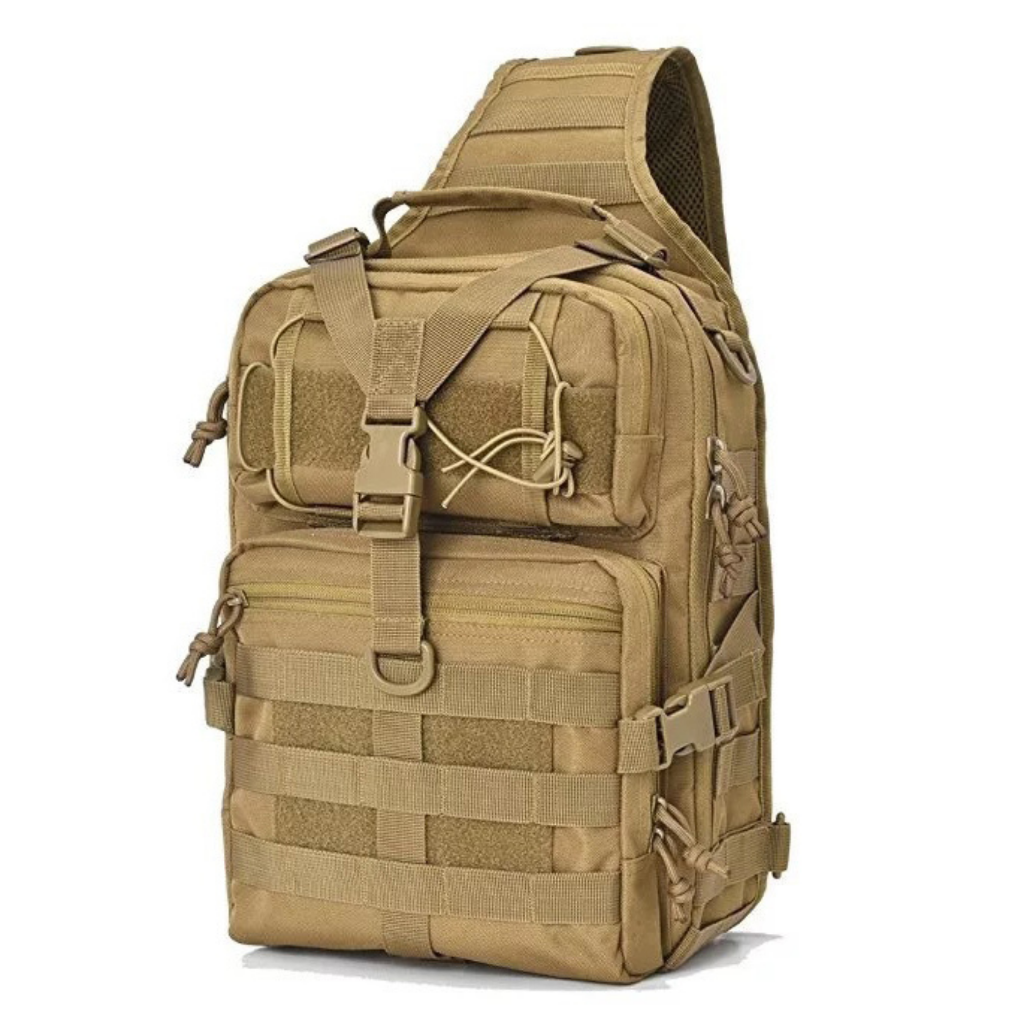 (khaki)15L MOLLE Medium Sling Bag - BagNook