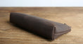 Load image into Gallery viewer, (dark brown)The Pallavi | Handmade Leather Pencil / Makeup Bag - BagNook