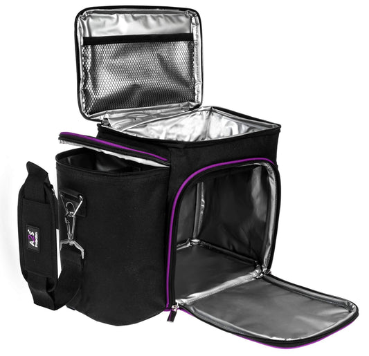 Meal Prep Insulated Lunch Box, Black Purple - BagNook