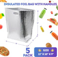 Load image into Gallery viewer, Insulated Thermal Bags for Food 12x10x9" - 5 Pack with Handles - BagNook