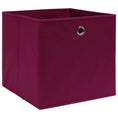 Load image into Gallery viewer, Storage Boxes 4pc 12.6"x12.6"x12.6" Fabric -Drk Red - BagNook