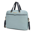 Load image into Gallery viewer, (ocean blue)Rose Vegan Leather Laptop Briefcase by Mia K - BagNook