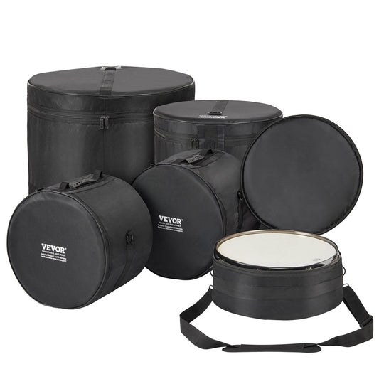 5-Piece Padded Drum Bag Set - w/Detachable Shoulder Strap - BagNook