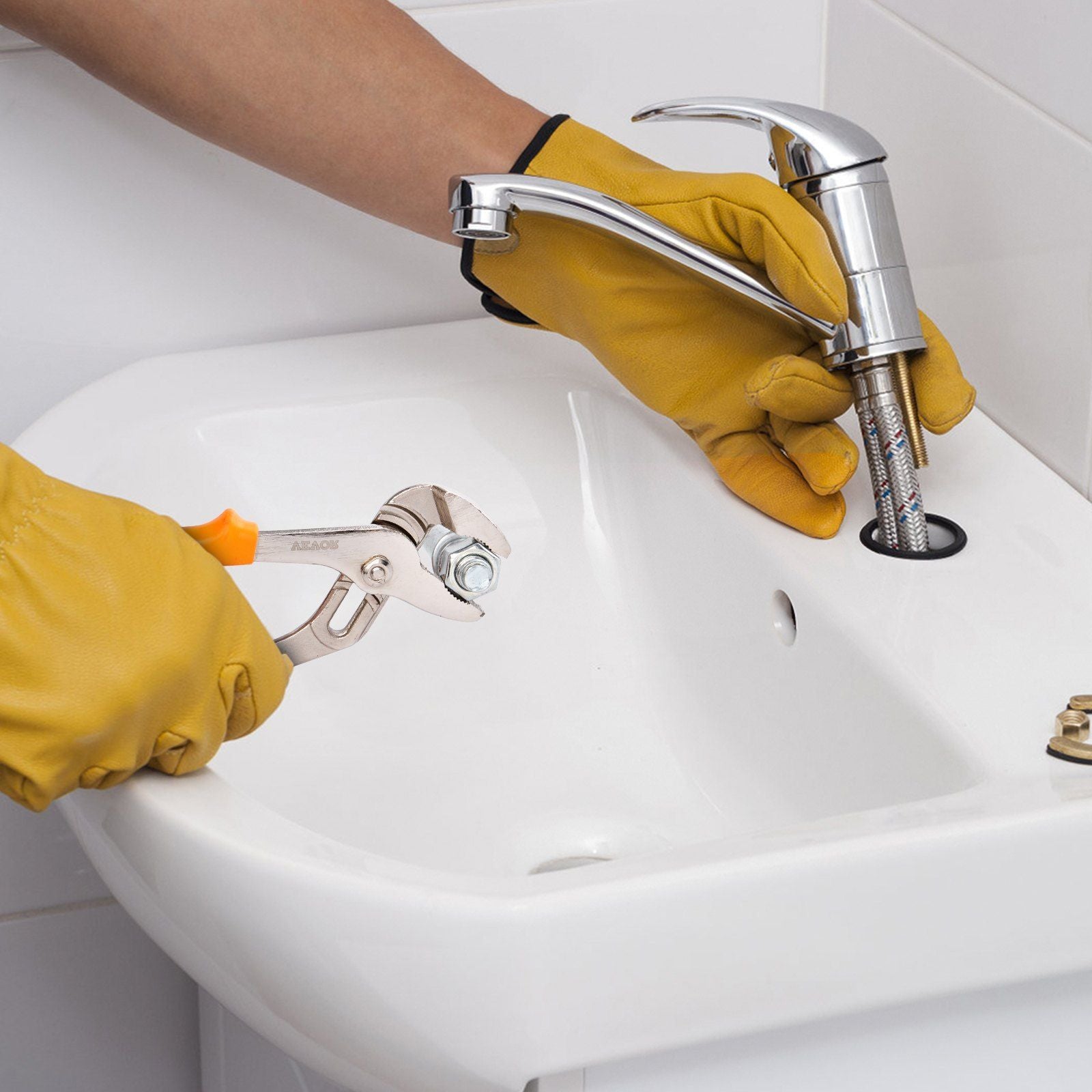 VEVOR 3pc Groove Joint Pliers Set, 12/10/8 inch - BagNook