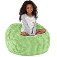 Load image into Gallery viewer, Jaxx Saxx 3 ft Bean Bag Chair - Faux Fur - Lime Green - BagNook