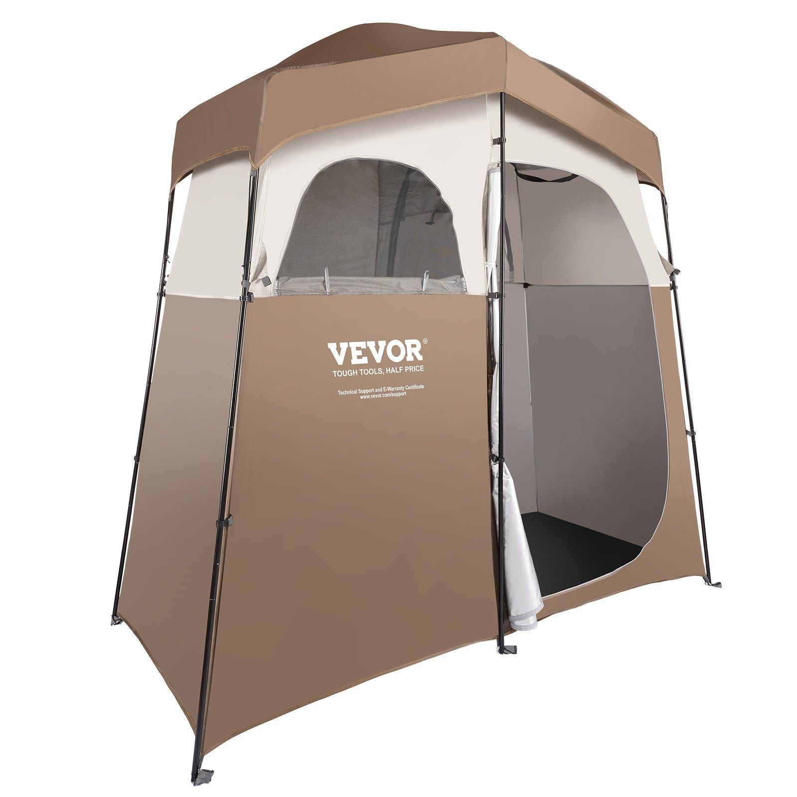 VEVOR Camping Shower Tent, 83" x 42" x 83" 2 Rooms - BagNook