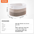 Load image into Gallery viewer, VEVOR Cotton Rope Storage Basket 3 Pack (15 x 10 x 9 in) 5.8 gallon - BagNook