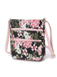 Load image into Gallery viewer, (black)Lainey Quilted Botanical Pattern Crossbody by Mia k - BagNook