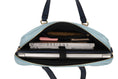 Load image into Gallery viewer, (ocean blue)Rose Vegan Leather Laptop Briefcase by Mia K - BagNook