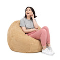 Load image into Gallery viewer, Jaxx Saxx 3 Foot Round Bean Bag, Camel - BagNook