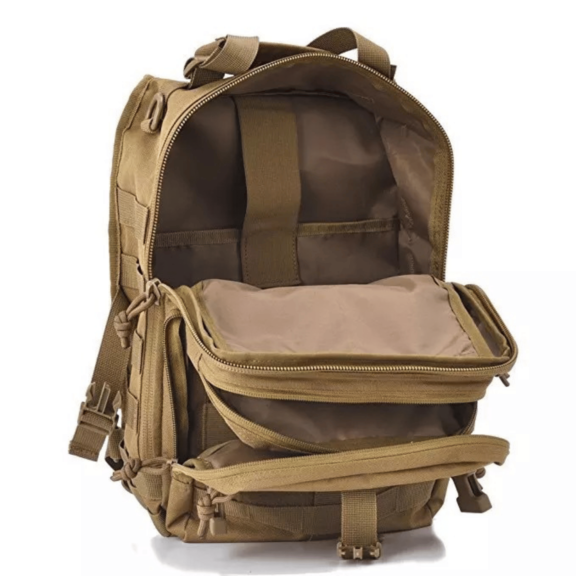(khaki)15L MOLLE Medium Sling Bag - BagNook
