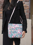 Load image into Gallery viewer, (green)Lainey Quilted Botanical Pattern Crossbody by Mia k - BagNook