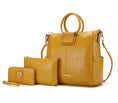 Load image into Gallery viewer, (yellow)Zori Tote Handbag w/Pouch & Wallet by Mia k - BagNook
