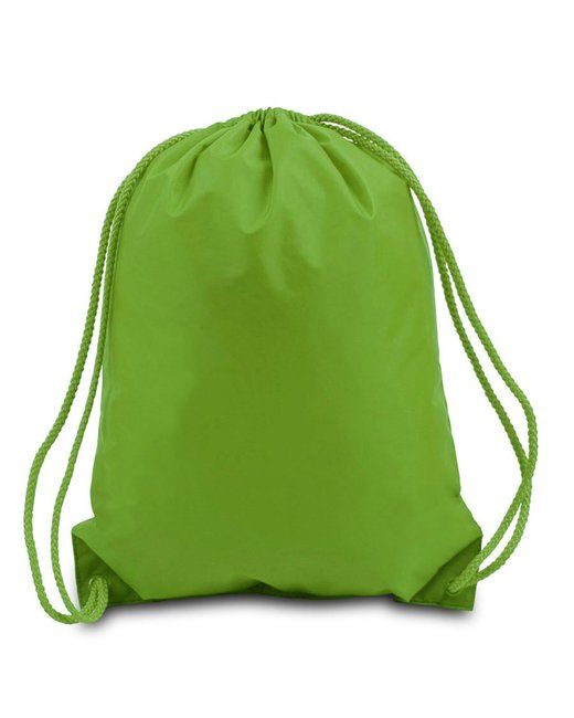 (lime green) Drawstring Backpack 14" x 18" - bagNook