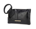 Load image into Gallery viewer, (black)Simone Clutch/Wristlet Handbag Vegan Leather by Mia k - BagNook