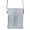 Load image into Gallery viewer, Jane Long Crossbody w/Top Flap & Tassel - Cool Grey - BagNook