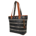 Load image into Gallery viewer, Inde Black Tote - Upcycled Leather - BagNook