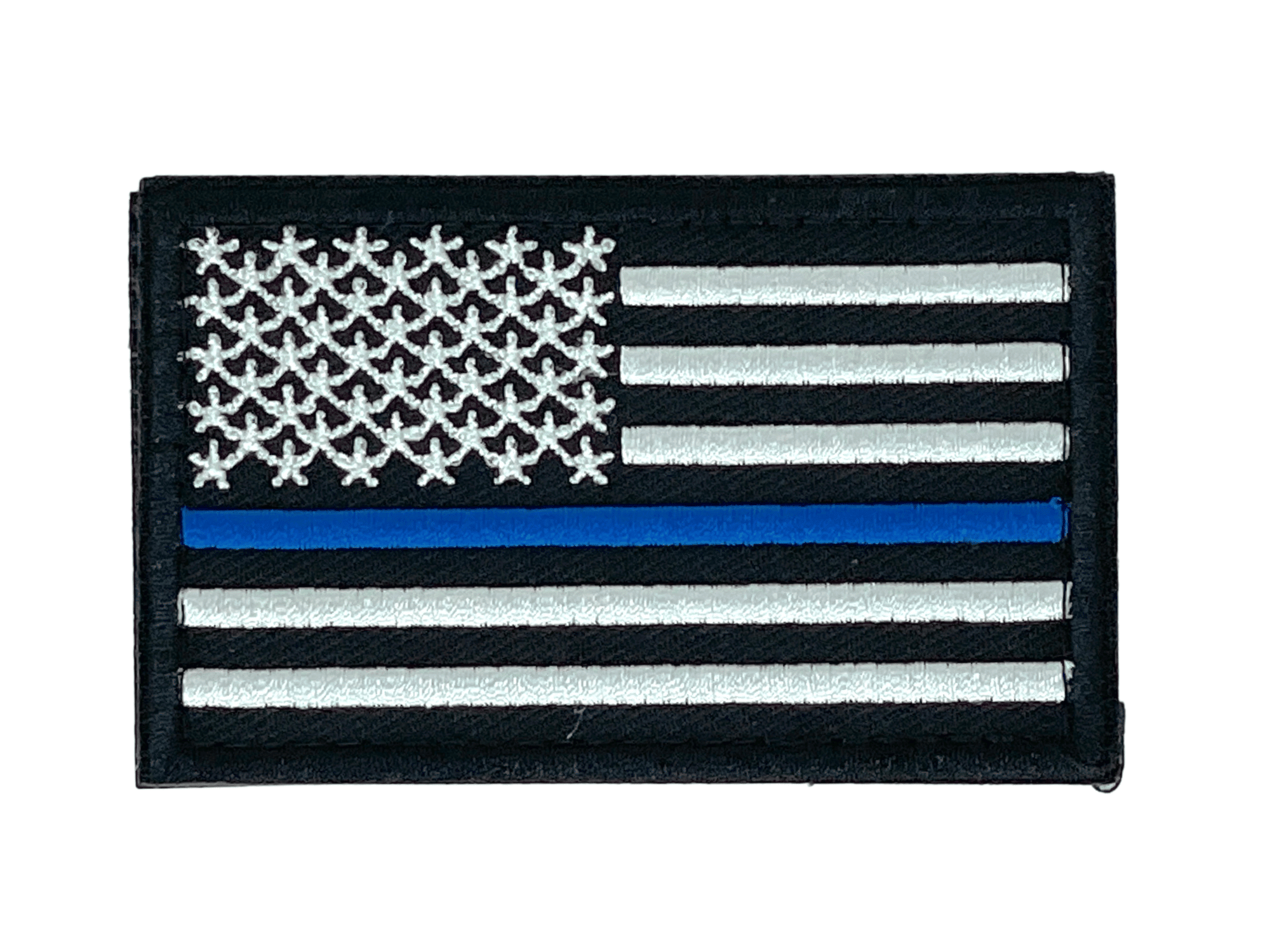 (blue line)Tactical USA Flag Patch w/Detachable Backing - BagNook