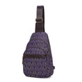 Load image into Gallery viewer, (purple)Helaena M Logo Printed Vegan Leather Sling Bag by Mia K - BagNook