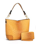 Load image into Gallery viewer, (mustard)Wandy Soft Vegan Leather Hobo & Wallet Set by Mia K - BagNook