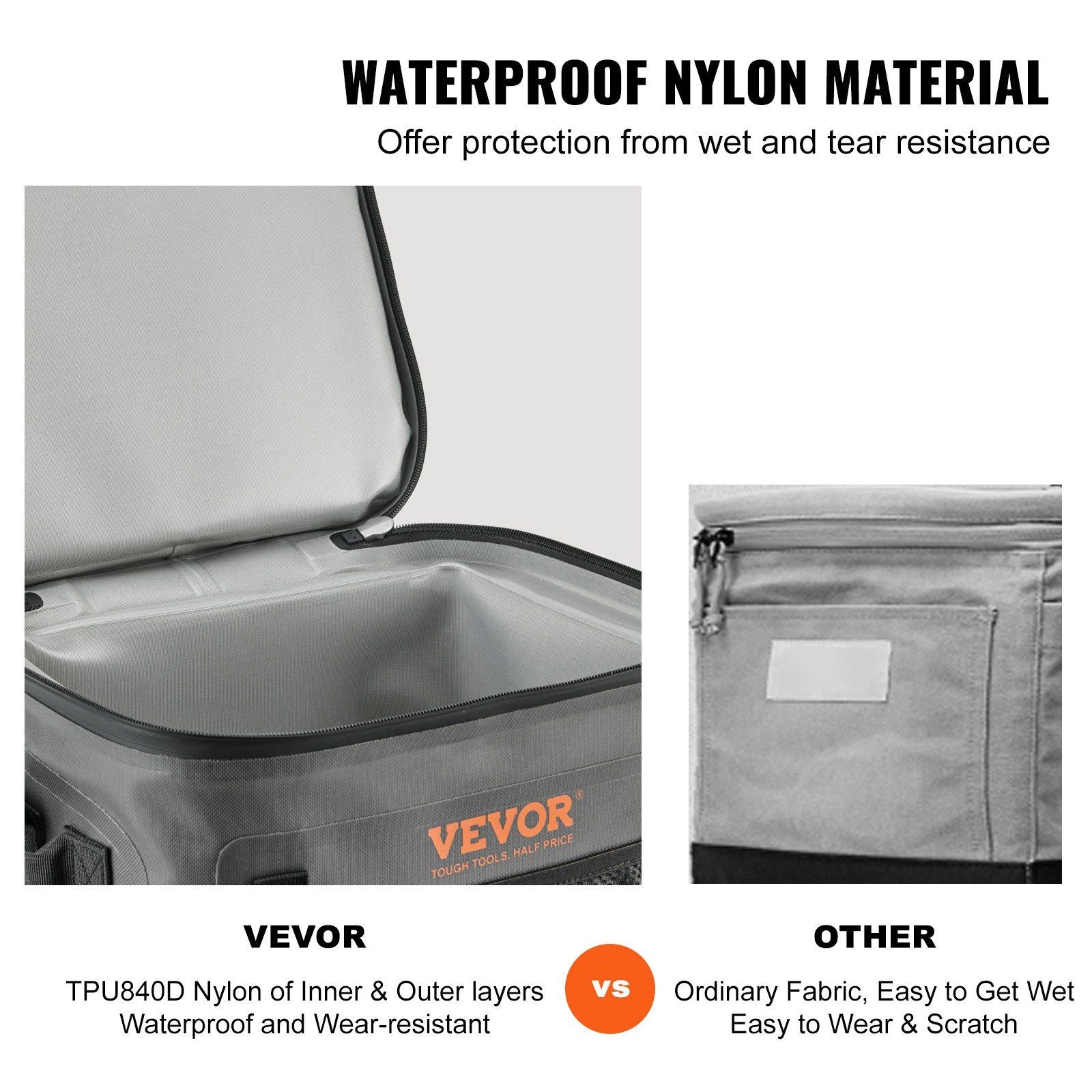 VEVOR Soft Cooler Bag, 24 Cans, Dark Gray - BagNook