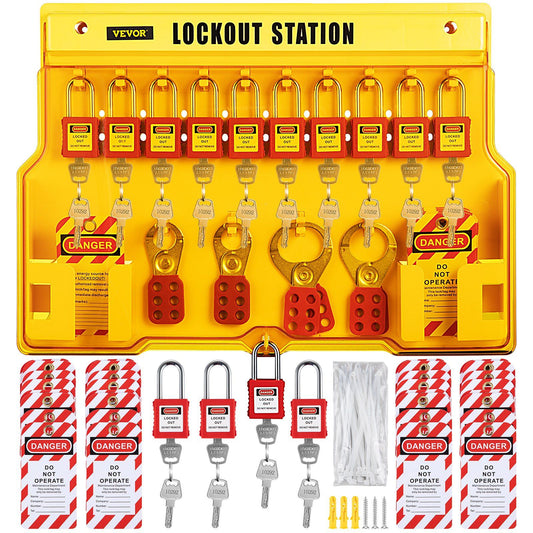 VEVOR 58pc Lockout Tagout Kits - User Friendly Hasps & Tags,2 Keys Per Lock - BagNook