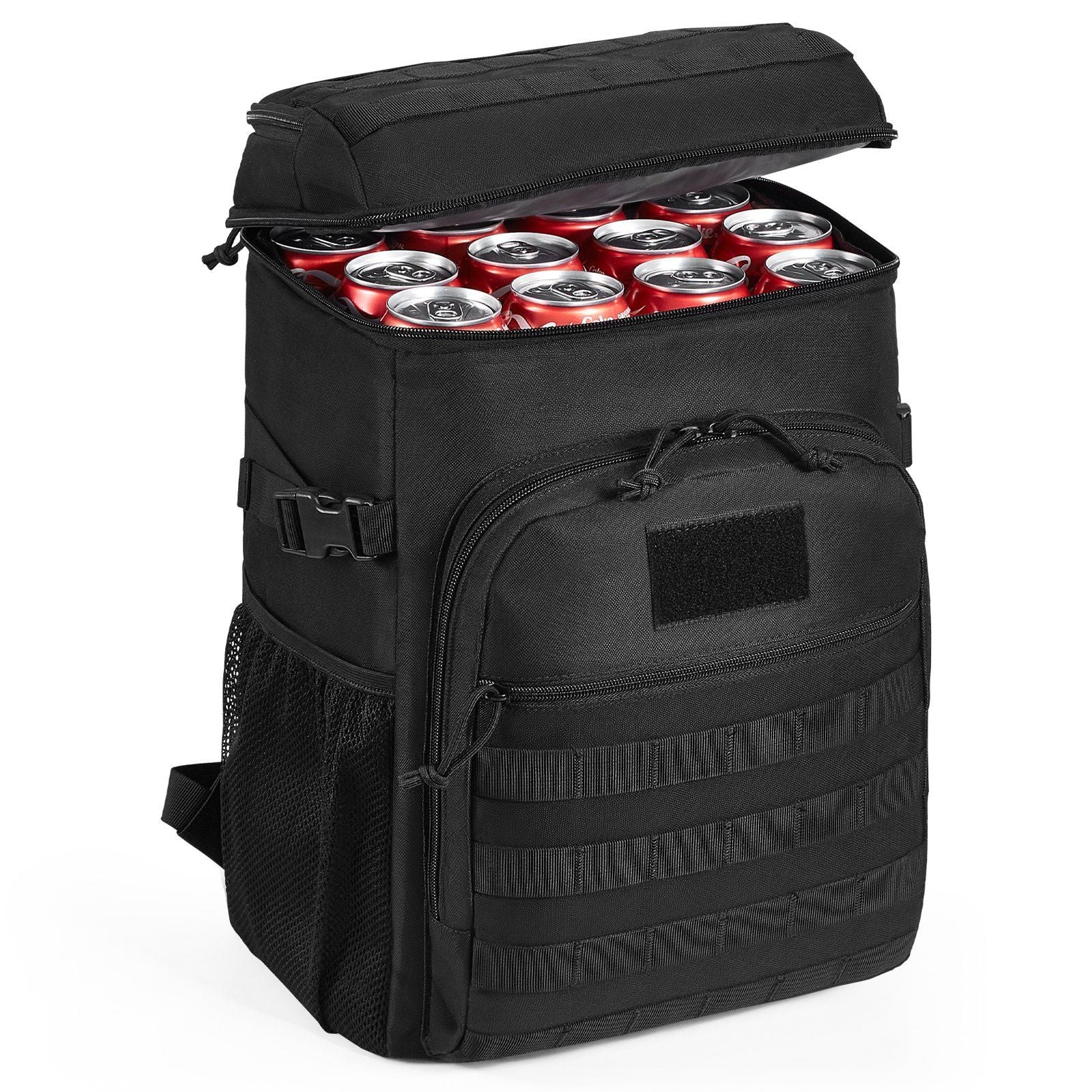 Cooler Bag, 25L Insulated w/MOLLE Design, Black - BagNook