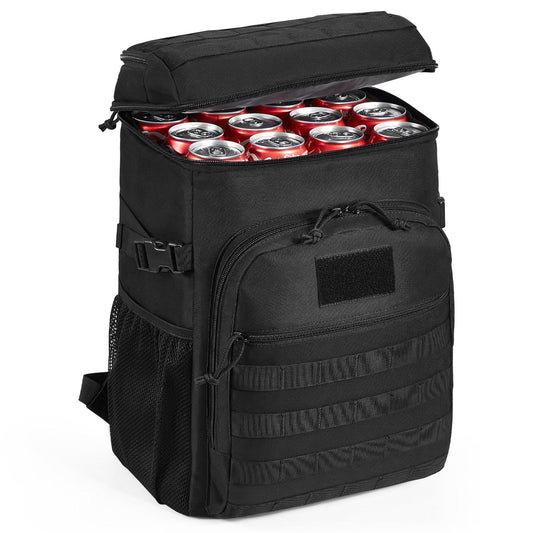 Cooler Bag, 25L Insulated w/MOLLE Design, Black - BagNook
