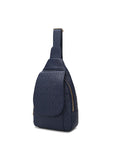 Load image into Gallery viewer, (navy)Cleisy M Embossed Women Sling Bag by MKF - BagNook