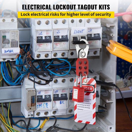 VEVOR 58pc Lockout Tagout Kits - User Friendly Hasps & Tags,2 Keys Per Lock - BagNook