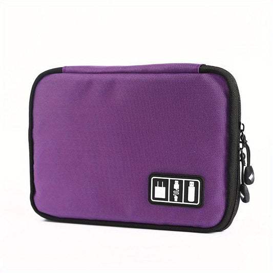 (purple)Cable Organizer Storage Case - 13 Colors - BagNook