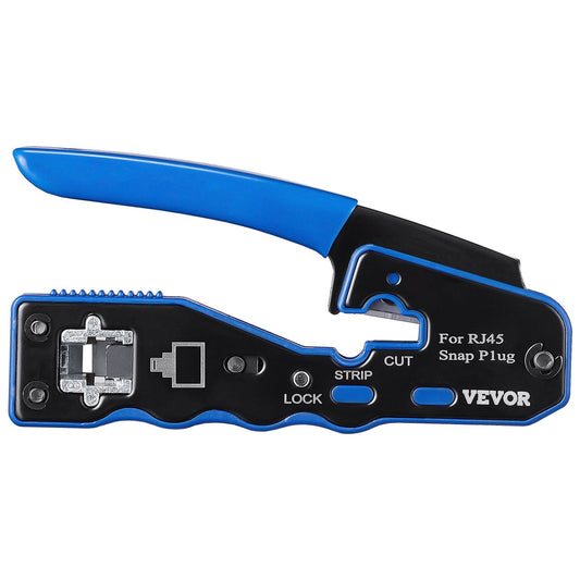 VEVOR Ethernet Crimping Tool Kit, 8-Position Cat5e / Cat6 / Cat6a - BagNook
