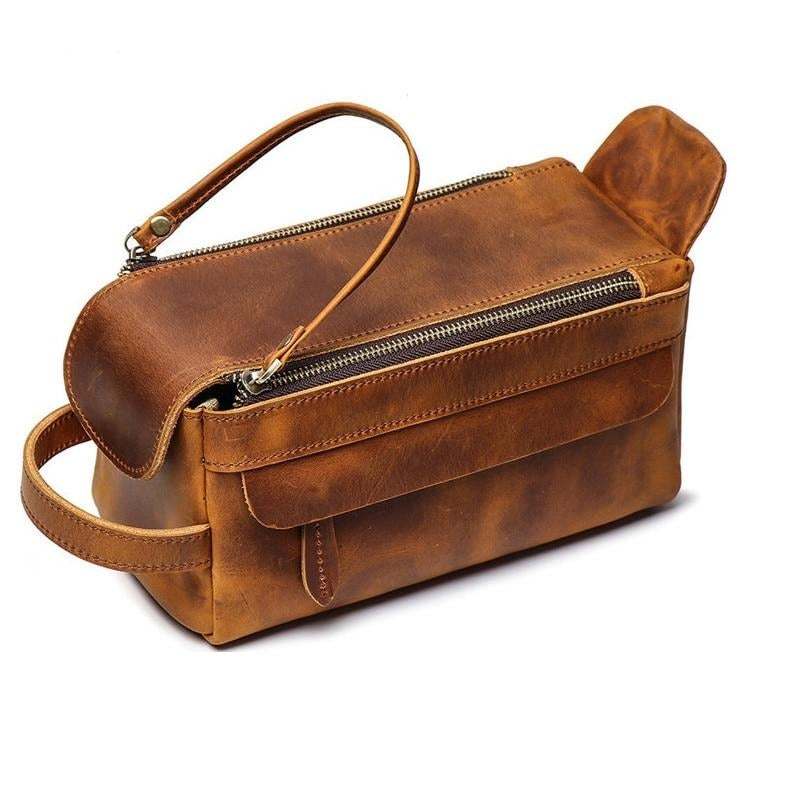 Dado Leather Dopp Kit | Handmade Leather Toiletry Bag - BagNook